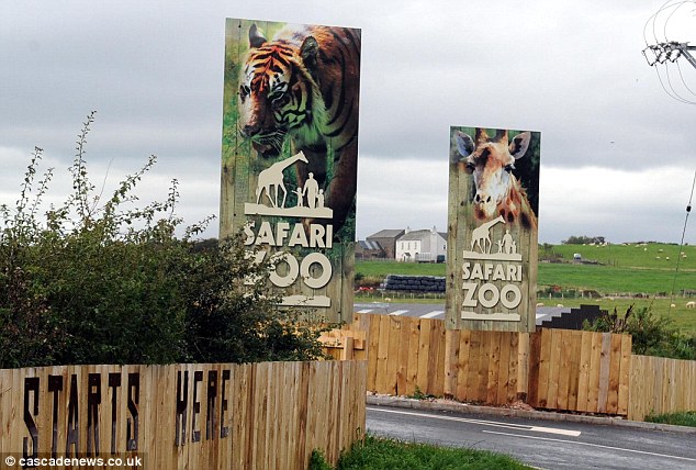 South Lakes Safari Zoo sign